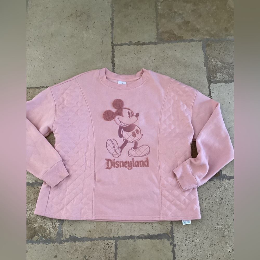 Disney Parks Mickey Mouse Fleece Sweatshirt Blush/Pink L
Pit to pit 24”
